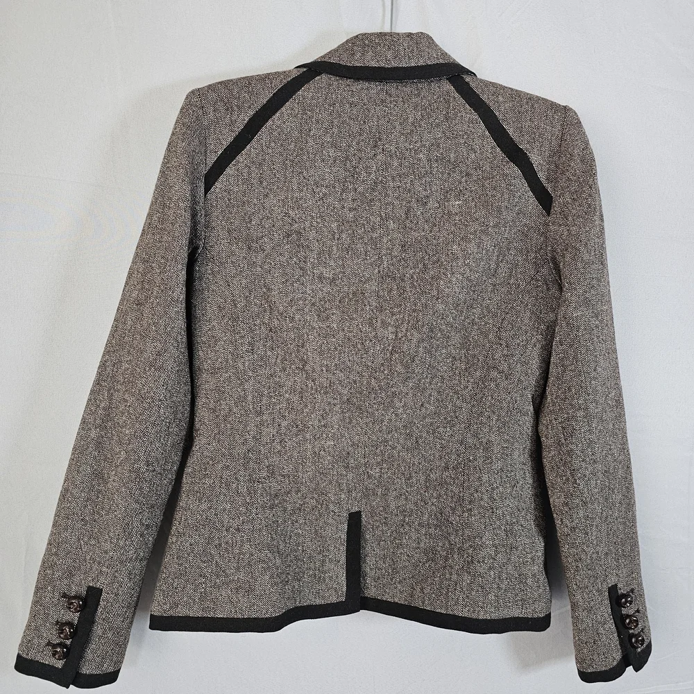 Trina Turk Wool Blend Brown Tweed Suit sz 2 Made in California - Picture 2 of 12